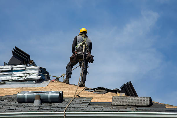 Professional Gutter Installation technician working in Sheldon, ND